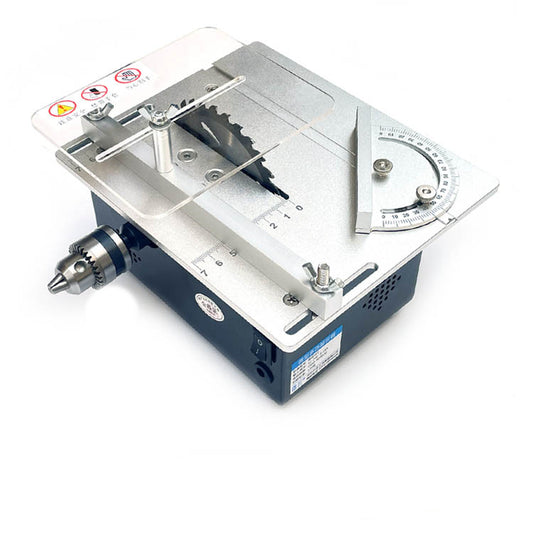 Multifunctional Mini Table Saw | 4500 RPM, 12-24V DC, 4" Blade, 0.8-6mm Collet, Woodworking & DIY
