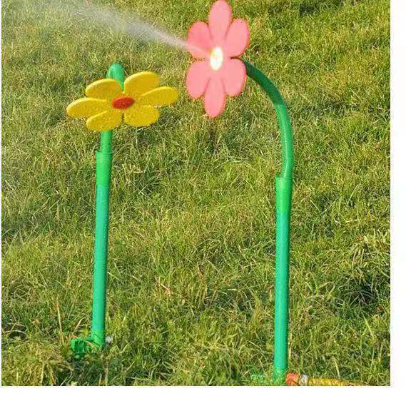 Dancing Daisy Sunflower Garden Sprinkler | PE + Sponge | Spinning Flower Sprinkler | Standard Hose Fit | With & Without Joint | Red, Yellow & White | Lawn, Garden & Yard Watering