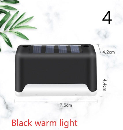 Solar LED Outdoor Step & Fence Light | Warm White | Auto On/Off | Waterproof | 75×44×42mm | European Style | Deck, Stairs, Garden & Pathway | 1–20pc Packs | Black & Brown