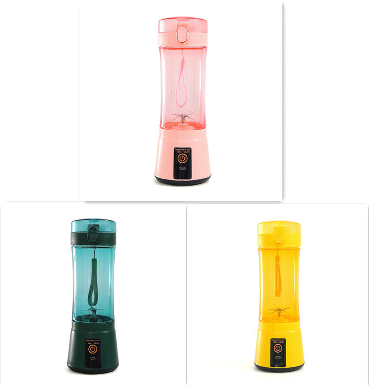 380ml USB Rechargeable Portable Personal Blender | 2000mAh, Food-Grade PC, Dual Safety Protection, Blue, Green, Pink & Yellow
