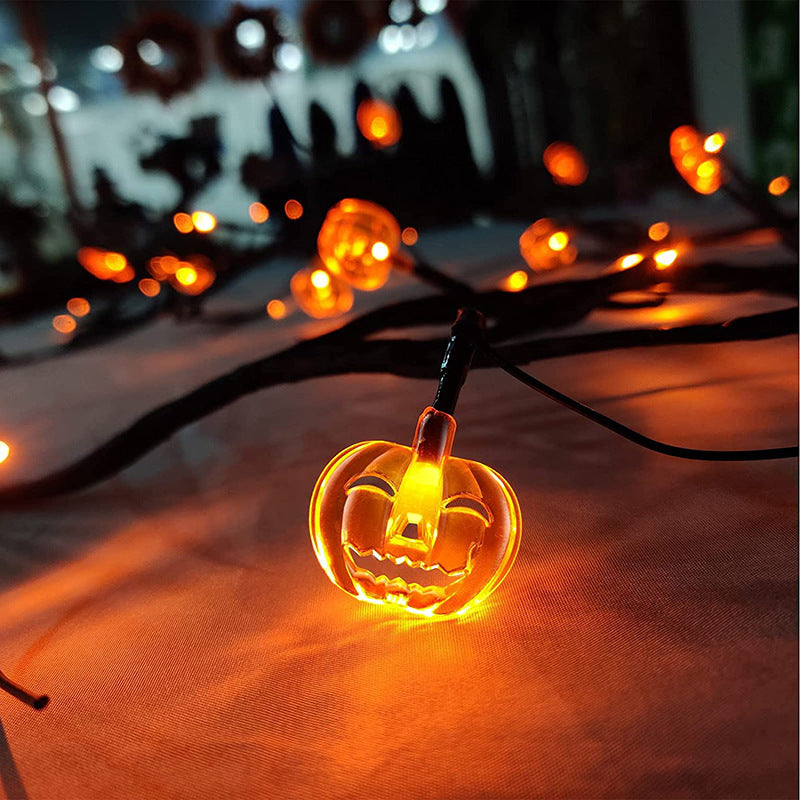 Halloween LED Vine Rattan String Lights | 100 LED | 2m | 4.5V | 50,000hr | Bat & Pumpkin Figures | Indoor & Outdoor | Party, Window & Home Decor | Singles & Bundle Set