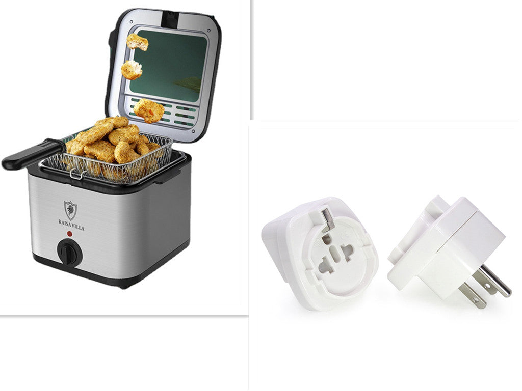 2.5L Electric Deep Fryer | 1000W | Stainless Steel | Detachable Basket | EU, UK & US Plug | Serves up to 6 | French Fries, Chicken & More