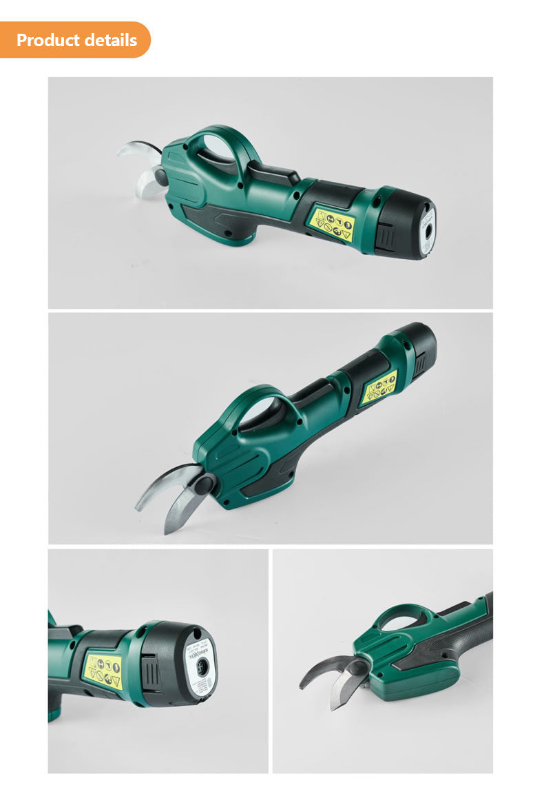 7.2V Electric Pruning Shears with Telescopic Pole | 25mm Cut, 1.5-2m Extension, Rechargeable Garden Tool
