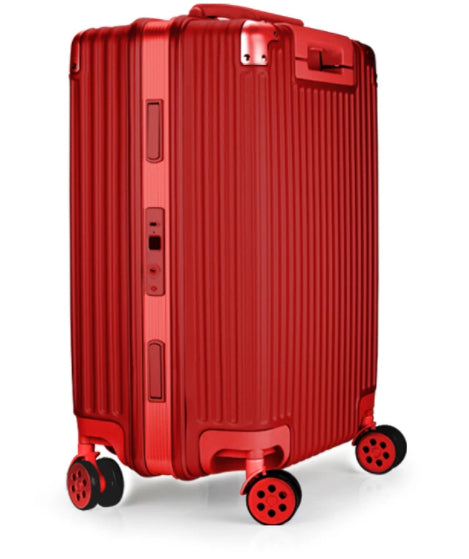 Premium Aluminum Magnesium Alloy Hardshell Luggage | 20"/24"/26"/28", 5 Colors, Striped Travel Case