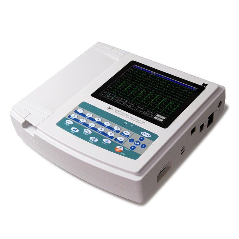 ECG1200G 12-Channel 12-Lead ECG Machine | Touch Screen, PC Software & Thermal Printer