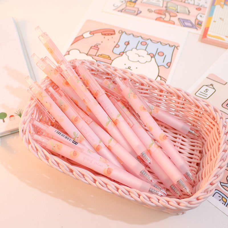 Cute Kawaii Gel Pen | Korean Stationery, Gel Ink Rollerball | 14cm | Peach & Little Magic Fairy