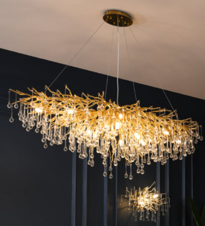 YST01 Postmodern Water Drop Crystal LED Chandelier | Aluminum, Smart Control, 10 Sizes, EU CE, 220V