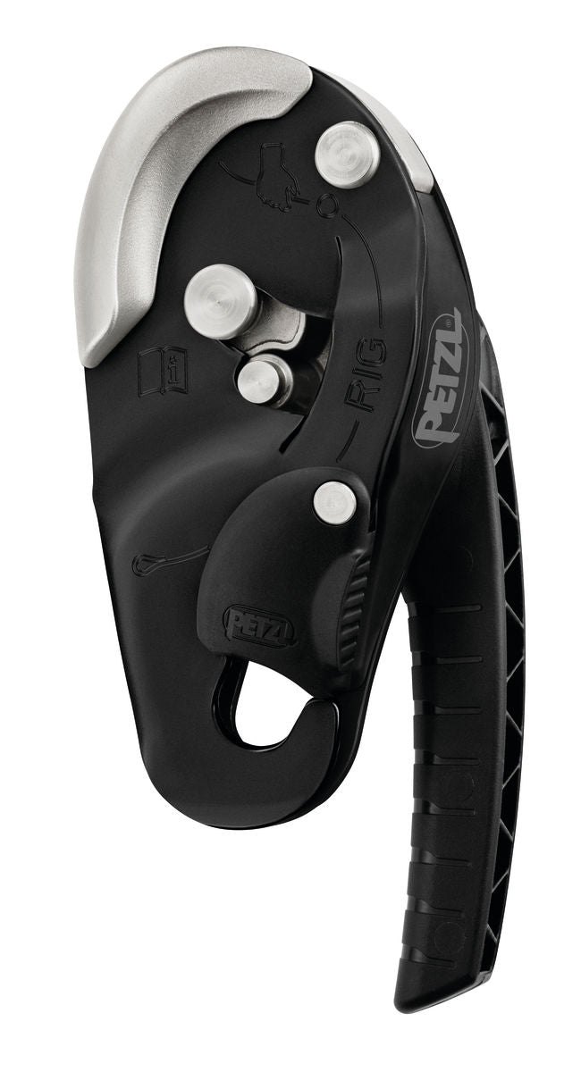 D021 RIG Auto-Lock Industrial Rescue Descender | 200kg, EN 341/EN 12841 Certified, 10-11.5mm Rope (Black & Yellow)