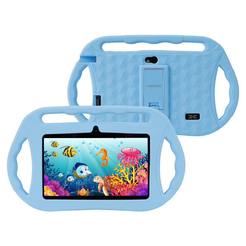 7" Android 10 Kids Tablet | Quad-Core 1.5GHz | 16GB | Dual Camera | WiFi | Single or Triple Handle | Red & Blue