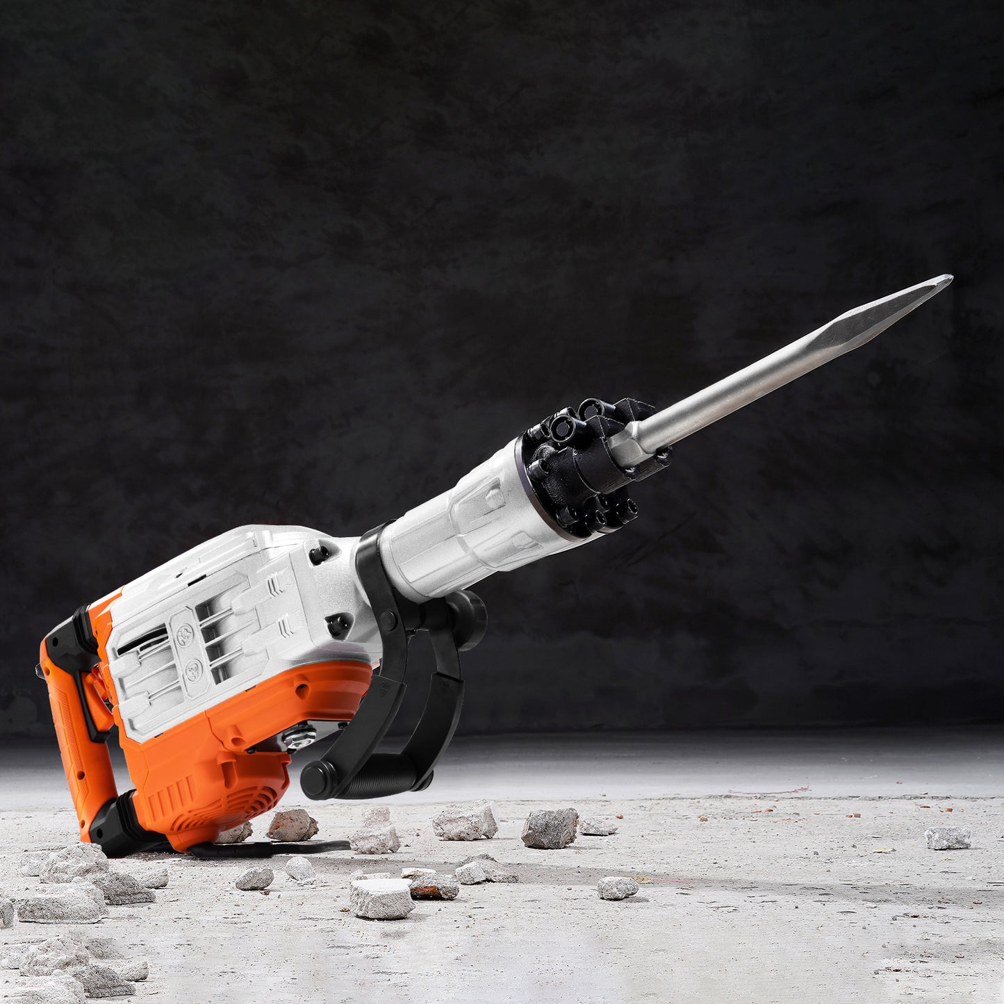 VEVOR 3500W Electric Demolition Jack Hammer | Concrete Breaker, 2 Chisel Bits, Heavy Duty