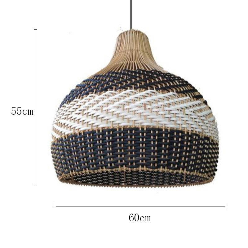 Scandinavian Rattan LED Pendant Chandelier | 4 Styles, 3 Sizes 45-60cm, 220V, 10-15㎡, Cafe & Home