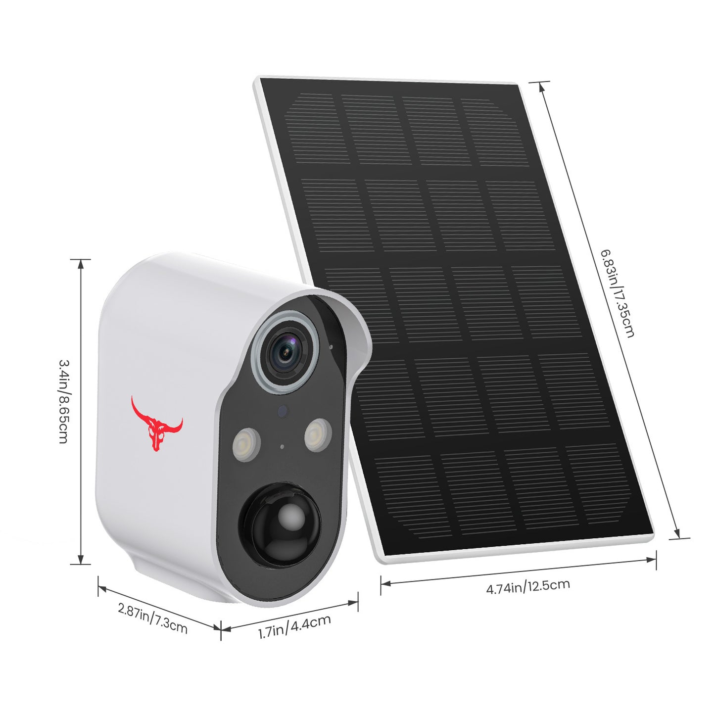 M6/M6s WiFi Outdoor Security Camera | 2MP, Solar Panel Option | Wireless Remote Monitoring | 180×128mm