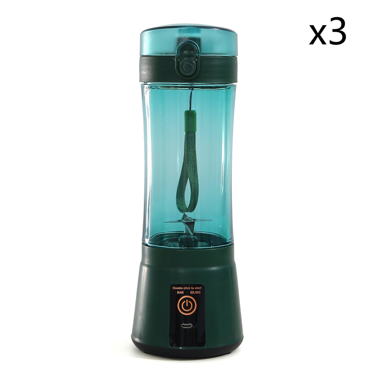 380ml USB Rechargeable Portable Personal Blender | 2000mAh, Food-Grade PC, Dual Safety Protection, Blue, Green, Pink & Yellow