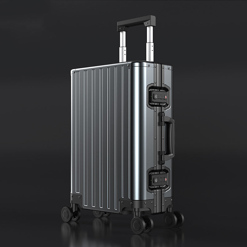 Premium Aluminum Magnesium Alloy Hardshell Luggage | 20"/24"/26"/28", 5 Colors, Striped Travel Case